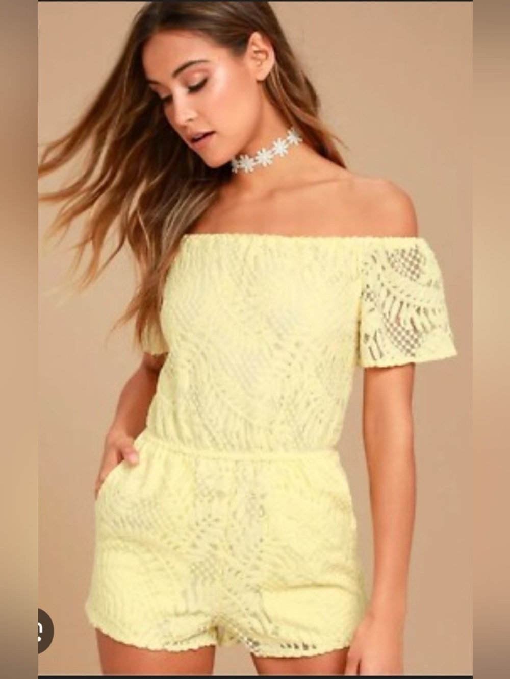 BB DAKOTA Romper in Pale Yellow